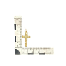 Load image into Gallery viewer, 9ct Gold Patterned Cross Pendant
