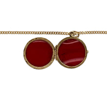 Load image into Gallery viewer, 9ct Gold Round Butterfly Locket 18&quot; Necklace
