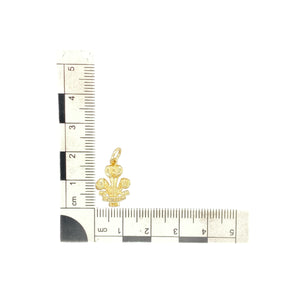 9ct Gold Welsh Three Feathers Pendant