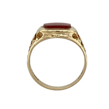 Load image into Gallery viewer, 9ct Gold &amp; Carnelian Set Square Signet Ring
