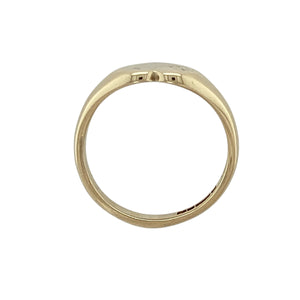 9ct Gold Patterned Heart Signet Ring