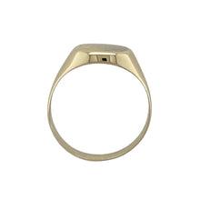 Load image into Gallery viewer, 9ct Gold Patterned Brushed Finish Signet Ring
