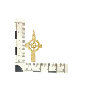 9ct Gold Celtic Patterned Cross Pendant