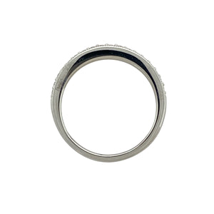 9ct White Gold & Diamond Set Band Ring