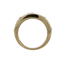 Load image into Gallery viewer, 14ct Gold Diamond &amp; Emerald Set Band Ring
