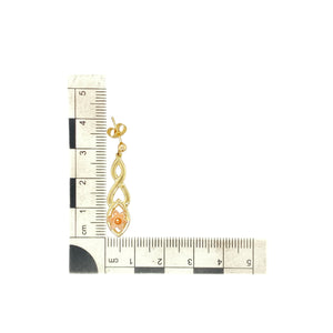 9ct Gold Clogau Daffodil Celtic Drop Earrings hi