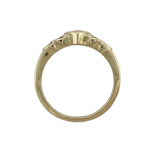 9ct Gold Diamond & Pink Sapphire Set Ring
