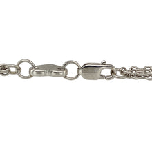 Load image into Gallery viewer, Bring symbolic elegance and sparkling detail to your collection with this pre-owned 9ct white gold diamond multi-strand bracelet—featuring four infinity heart charms for a meaningful and stylish look.

Design: The 7&quot; bracelet is composed of multiple fine strands, each adorned with diamond-accented infinity heart charms that symbolise eternal love and connection.
Material: Made from 9-carat white gold, the polished finish enhances the brilliance of the diamonds and adds a sleek, modern touch.

