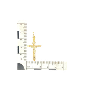 9ct Gold Twist Crucifix Pendant