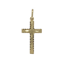 Load image into Gallery viewer, 9ct Gold Patterned Cross Pendant

