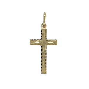 9ct Gold Patterned Cross Pendant
