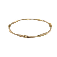 Load image into Gallery viewer, 9ct Gold Twist Hinged Bangle
