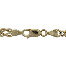 Load image into Gallery viewer, Bring bold design and golden heritage style to your collection with this pre-owned 9ct yellow gold Celtic link chain—a striking piece perfect for statement wear or pairing with a pendant.

Design: The 18&quot; chain features interwoven Celtic-inspired links, measuring 5mm in width for a distinctive and textured look.
Material: Made from 9-carat yellow gold, the polished finish enhances the intricate link design and adds timeless appeal.

