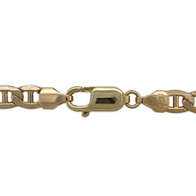Load image into Gallery viewer, Bring classic strength and golden style to your collection with this pre-owned 9ct yellow gold semi hollow anchor chain—a bold design perfect for standalone wear or pairing with a pendant.

Design: The 18&quot; chain features traditional anchor links, measuring 5mm in width for a strong and recognisable style.
Material: Made from 9-carat yellow gold, the polished finish enhances the solid link design and adds timeless appeal.

