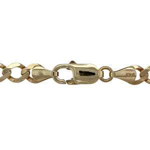 Bring bold style and timeless strength to your collection with this pre-owned 9ct yellow gold curb chain—a classic design with strong presence, perfect for statement wear.

Design: The 20" chain features traditional curb links, measuring 6mm in width for a substantial and enduring look.
Material: Made from 9-carat yellow gold, the polished finish enhances the smooth links and adds lasting appeal.
