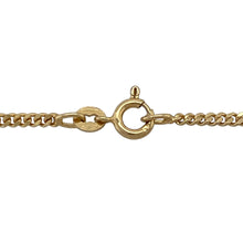 Load image into Gallery viewer, Bring classic simplicity and golden style to your collection with this pre-owned 9ct yellow gold curb chain—a versatile design perfect for everyday wear or pairing with a pendant.

Design: The 20&quot; chain features traditional curb links, measuring 2mm in width for a sleek and understated look.
Material: Made from 9-carat yellow gold, the polished finish enhances the smooth links and adds timeless appeal.


