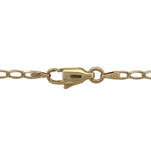 Load image into Gallery viewer, Bring classic simplicity and golden shine to your collection with this pre-owned 9ct yellow gold open curb chain—a versatile design perfect for everyday wear or pairing with a pendant.

Design: The 22&quot; chain features open curb links, measuring 2mm in width for a fine and understated look.
Material: Made from 9-carat yellow gold, the polished finish enhances the smooth links and adds timeless appeal.

