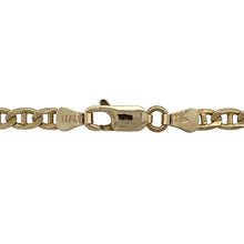 Load image into Gallery viewer, Bring bold style and golden strength to your collection with this pre-owned 9ct yellow gold anchor chain—a classic design with strong presence, perfect for statement wear.

Design: The 24&quot; chain features traditional anchor links, each measuring 4mm in width, offering a distinctive and durable look.
Material: Made from 9-carat yellow gold, the polished finish enhances the robust links and adds timeless appeal.

