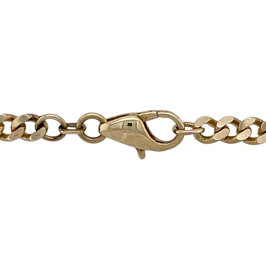 Bring strong presence and timeless style to your collection with this pre-owned 9ct yellow gold curb chain—a substantial design perfect for statement wear.

Design: The 24" chain features traditional curb links, measuring 4mm in width for a bold and classic look.
Material: Made from 9-carat yellow gold, the polished finish enhances the smooth links and adds enduring appeal.
