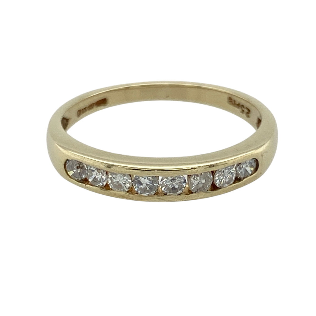 9ct Gold & Diamond Set Band Ring