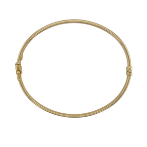 9ct Gold Plain Hinged Bangle