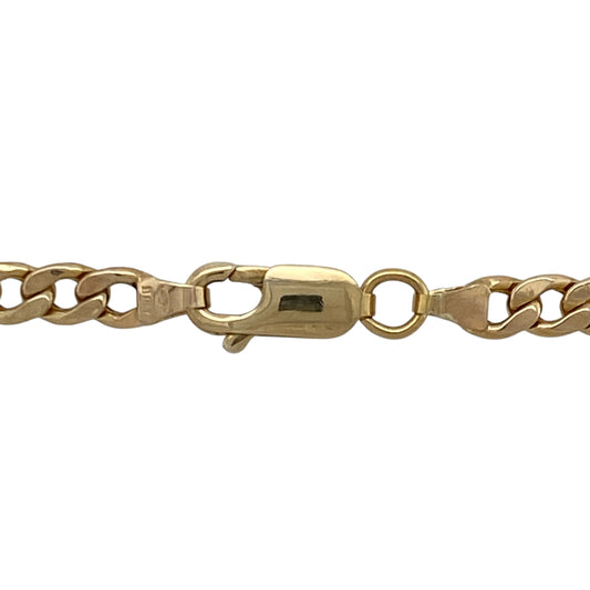 Bring classic pattern and golden style to your collection with this pre-owned 9ct yellow gold semi hollow Figaro chain—a versatile design perfect for everyday wear or statement styling.

Design: The 18" chain features the traditional Figaro link pattern of alternating short and long links, measuring 4mm in width for a bold yet refined look.
Material: Made from 9-carat yellow gold, the polished finish enhances the iconic link design and adds timeless appeal.
