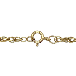 Bring intricate detail and golden elegance to your collection with this pre-owned 9ct yellow gold Prince of Wales chain—a refined design perfect for both everyday wear and special occasions.

Design: The 20" chain features the traditional Prince of Wales link style, with twisted links interwoven for a distinctive textured look. Measuring 3mm in width, it offers a sleek yet noticeable presence.
