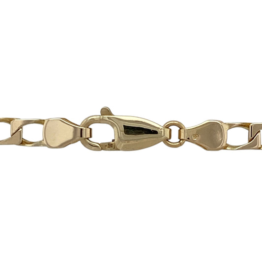 Bring timeless strength and golden style to your collection with this pre-owned 9ct yellow gold curb chain—a classic design with bold presence, perfect for everyday wear or statement styling.

Design: The 20" chain features traditional curb links, measuring 4mm in width for a strong and enduring look.
Material: Made from 9-carat yellow gold, the polished finish enhances the smooth links and adds lasting appeal.
