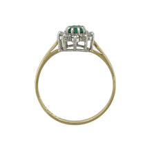 Load image into Gallery viewer, 18ct Gold Diamond &amp; Emerald Set Cluster Ring
