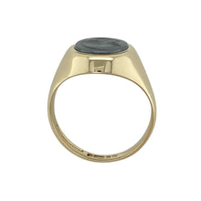 Load image into Gallery viewer, 9ct Gold &amp; Hematite Centurion Set Oval Signet Ring
