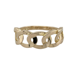 9ct Gold Curb Link Band Ring