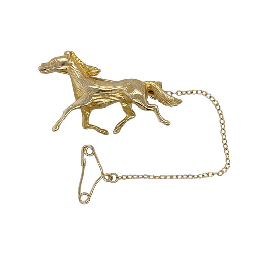 9ct Gold Horse Brooch
