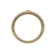 Load image into Gallery viewer, Bring heritage style and timeless elegance to your collection with this pre-owned 9ct yellow and rose gold Lady Guinevere band ring by Clogau, accented with a central diamond for a refined finish—perfect for special occasions or lasting everyday luxury.

Design: The band measures 8mm wide at the front and features a princess-cut diamond at the centre, framed by flowing design details inspired by the Lady Guinevere motif.

