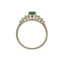 Load image into Gallery viewer, 9ct Gold Diamond &amp; Emerald Set Ring
