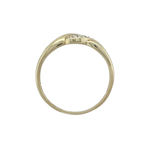 9ct Gold & Diamond Set Twist Band Ring