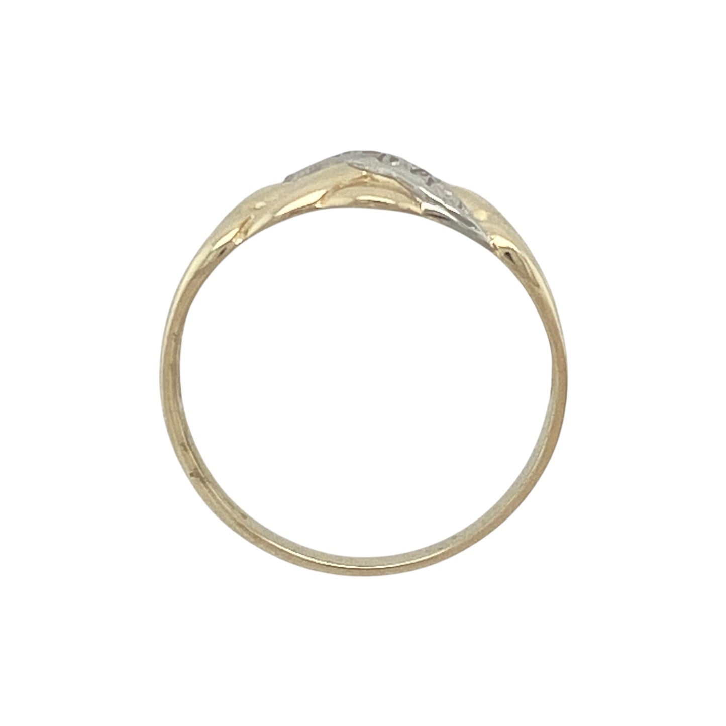 9ct Gold & Diamond Set Puzzle Style Ring