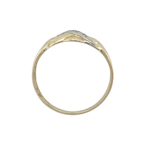 9ct Gold & Diamond Set Puzzle Style Ring