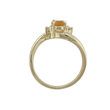 Load image into Gallery viewer, 9ct Gold Diamond &amp; Citrine Set Twist Ring
