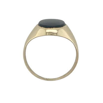 9ct Gold & Onyx Set Oval Signet Ring