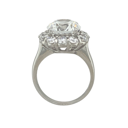 9ct White Gold & Cubic Zirconia Set Large Cluster Ring