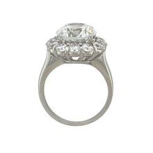 Load image into Gallery viewer, 9ct White Gold &amp; Cubic Zirconia Set Large Cluster Ring
