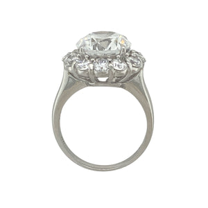 9ct White Gold & Cubic Zirconia Set Large Cluster Ring