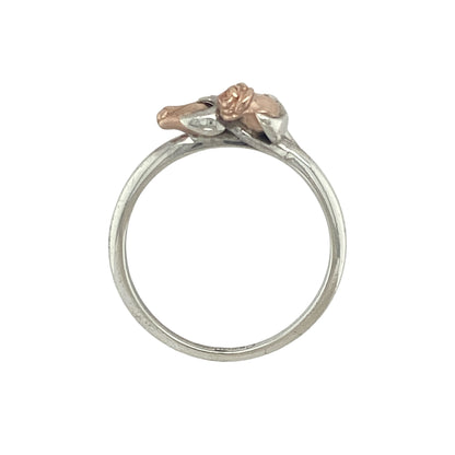 925 Silver Clogau Rose Flower Glyn Rhosyn Ring