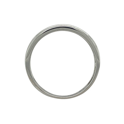 9ct White Gold & Diamond Set Band Ring