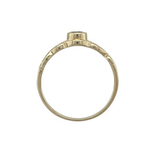 Load image into Gallery viewer, 9ct Gold &amp; Blue Topaz Set Celtic Weave Ring
