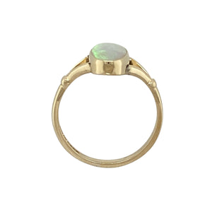 9ct Gold & Opalique Set Oval Ring