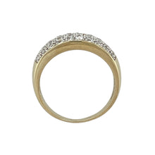 Load image into Gallery viewer, 9ct Gold &amp; Cubic Zirconia Set Wide Band Ring
