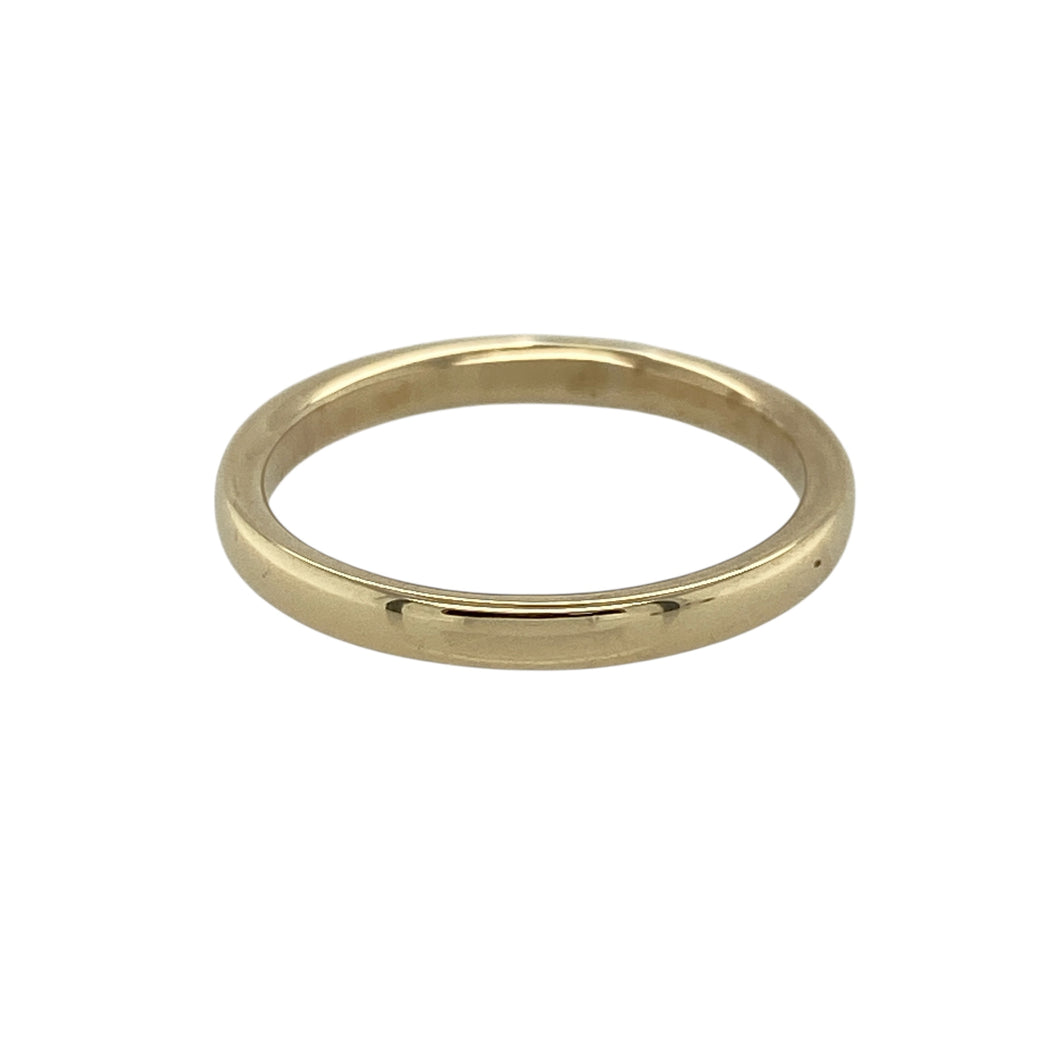 9ct Gold 2mm Wedding Band Ring