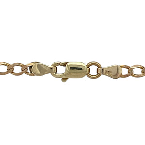 Bring classic style and everyday versatility to your collection with this pre-owned 9ct yellow gold curb chain, offering timeless appeal and a polished finish—perfect worn alone or paired with a pendant.

Design: The chain measures 18" in length with a 3mm link width, creating a sleek and balanced profile.
Material: Made from 9-carat yellow gold, the polished finish enhances the chain’s smooth and enduring shine.
