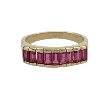 Load image into Gallery viewer, 9ct Gold Diamond &amp; Ruby Set Band Ring

